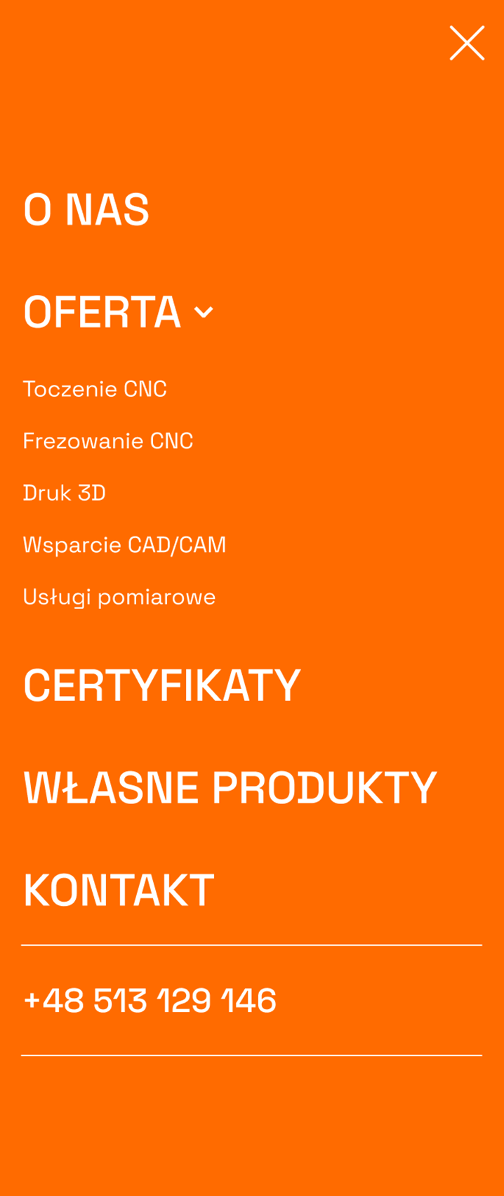 Podgląd menu mobilnego